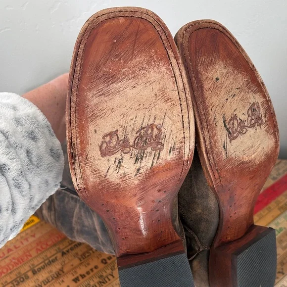 Dan Post Dark Brown Heeled Boots - Picture 5 of 8